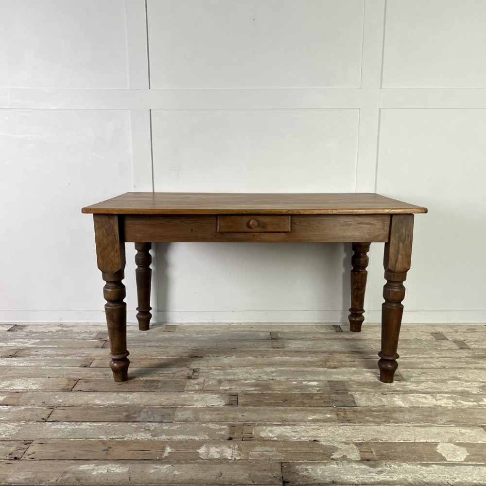Victorian Poplar and Pine Kitchen Table View II