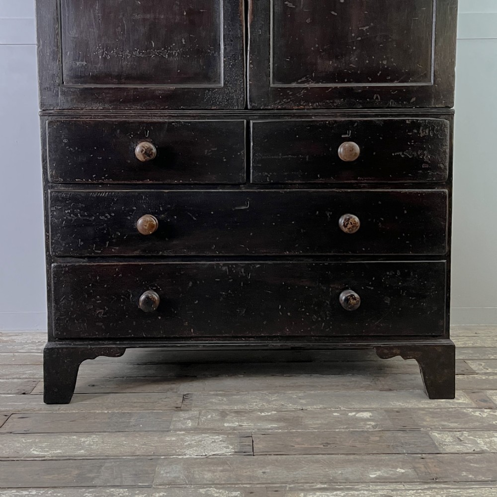 Georgian Painted Pine Housekeepers Cupboard View V