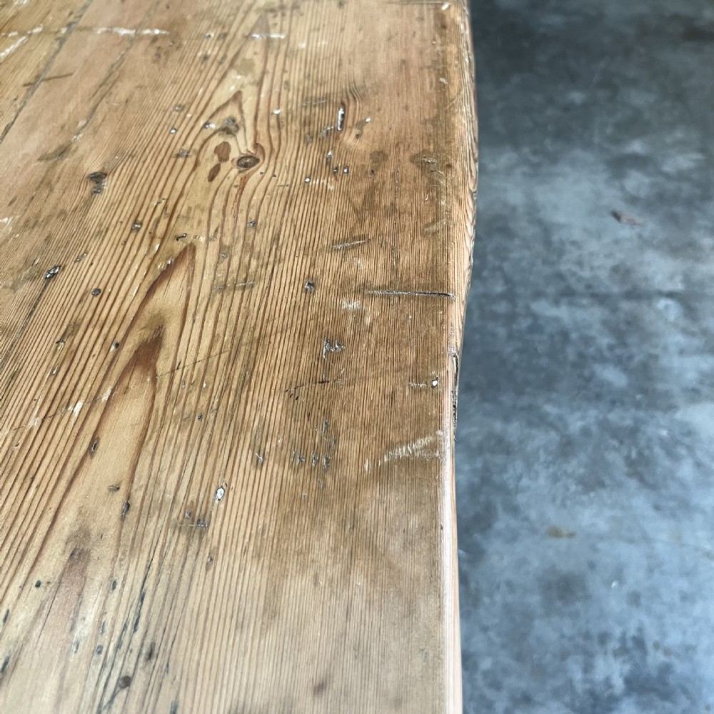 Very Large Victorian Pine Country House Kitchen Table View XIII