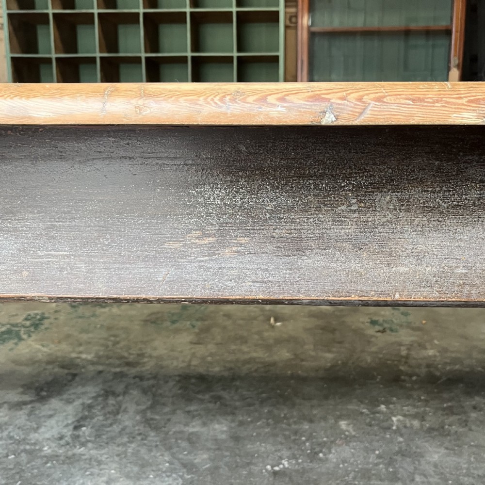 Very Large Victorian Pine Country House Kitchen Table View XV