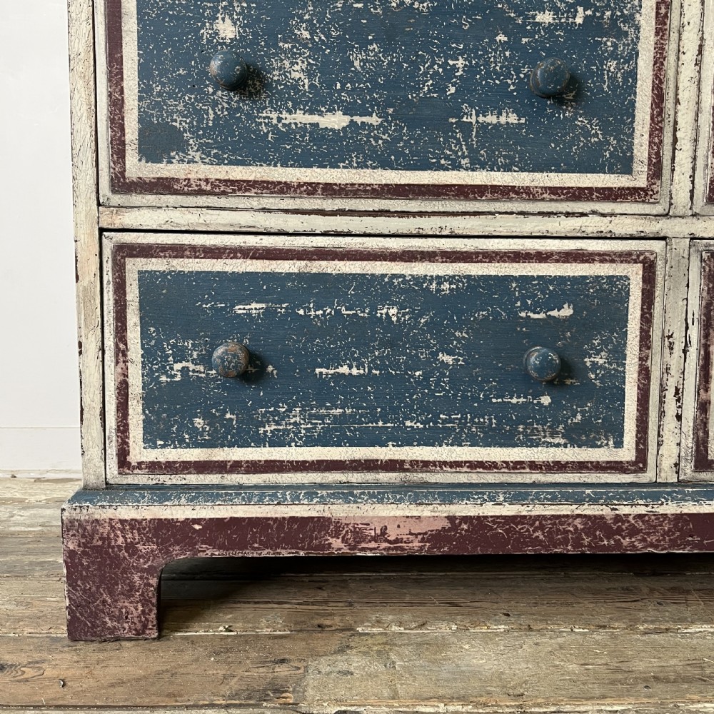 19th C. Painted Pine Linen Cupboard View VII