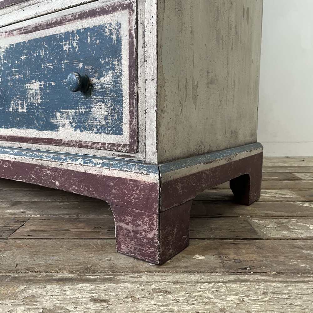 19th C. Painted Pine Linen Cupboard View XI
