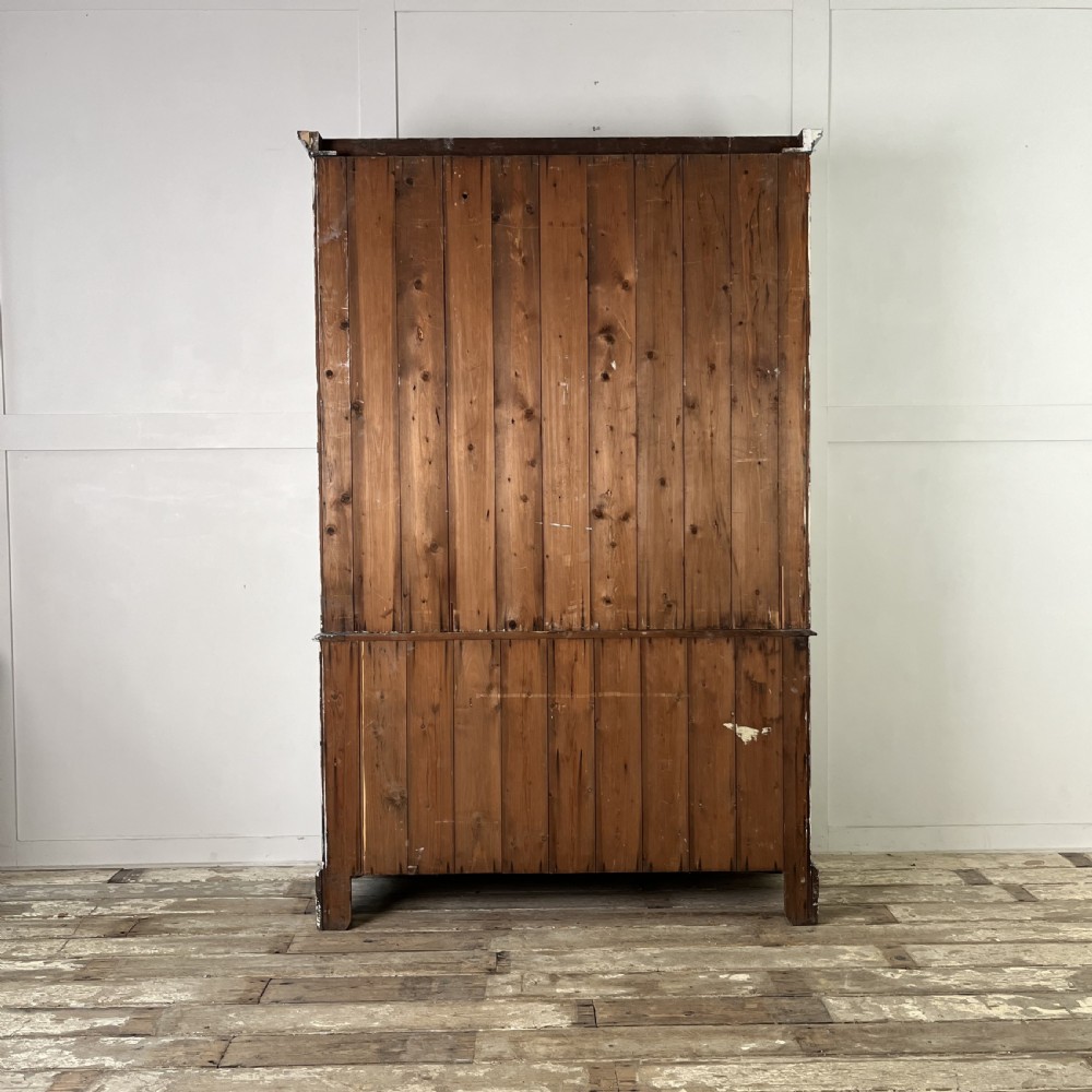 19th C. Painted Pine Linen Cupboard View XIV