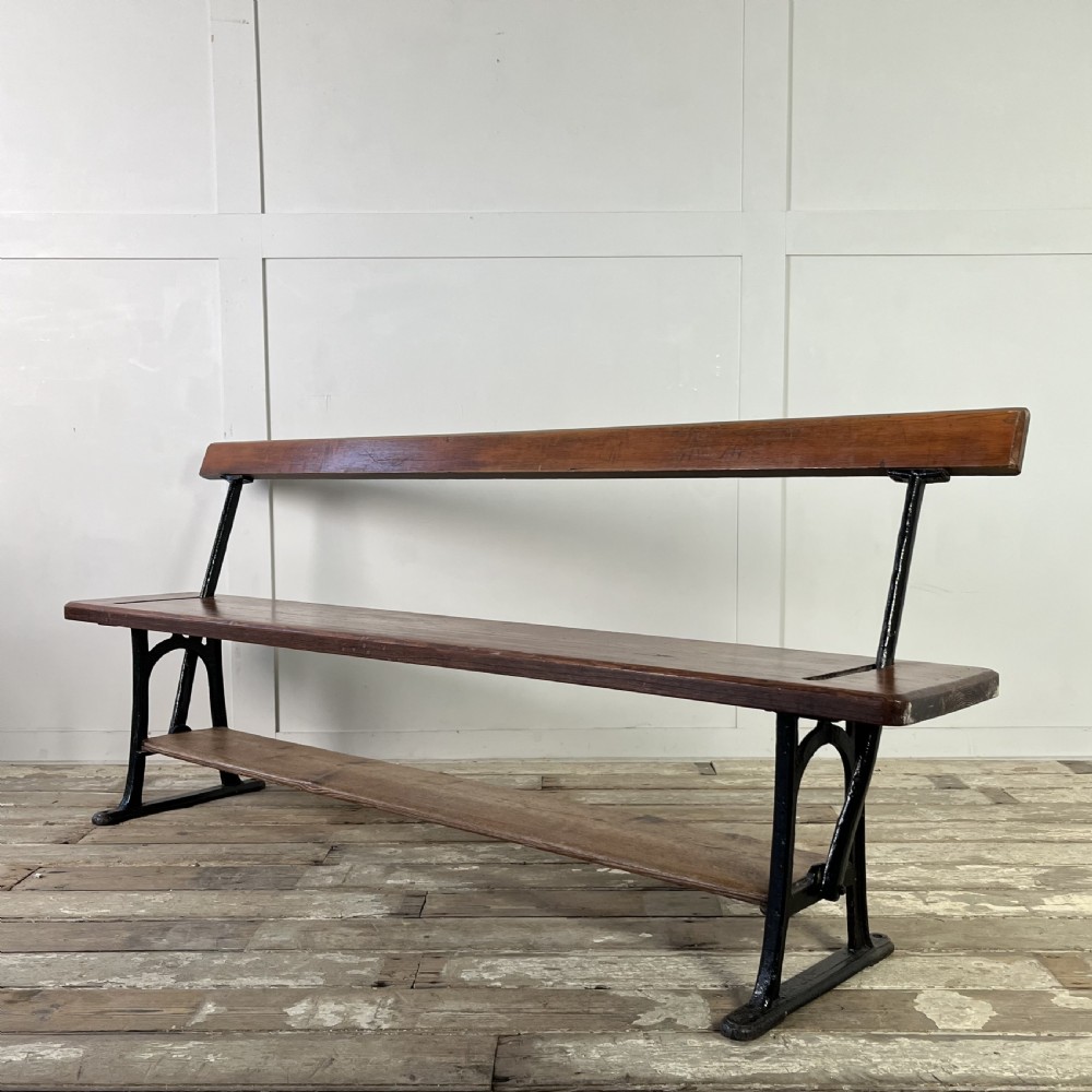 Late Victorian Pine Two Way Chapel Bench