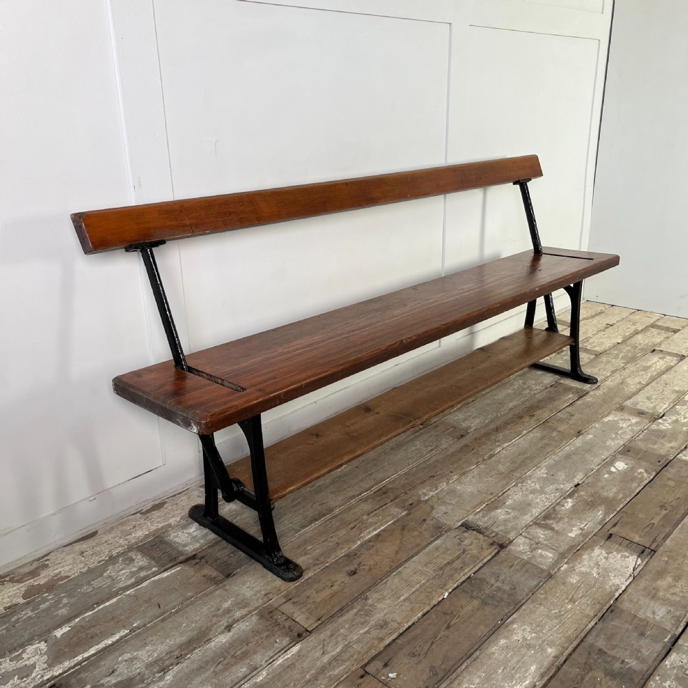 Late Victorian Pine Two Way Chapel Bench View V