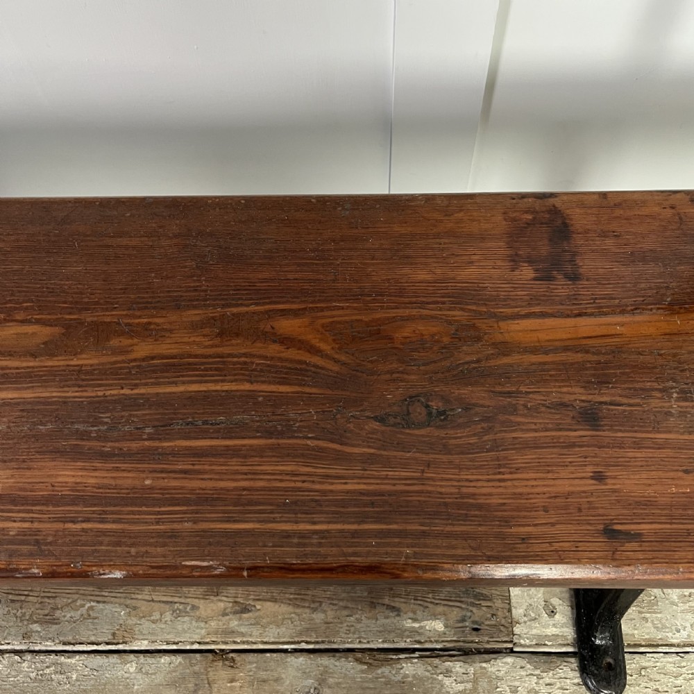 Late Victorian Pine Two Way Chapel Bench View VIII