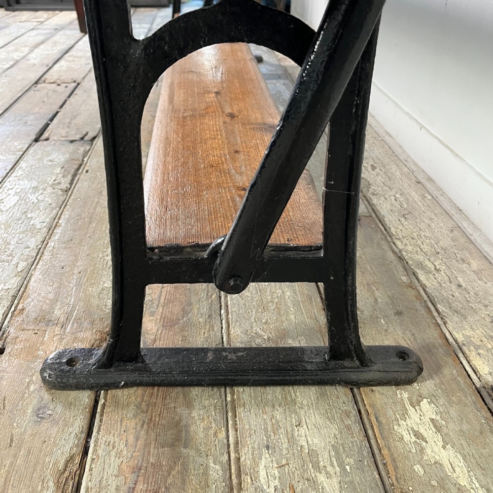 Late Victorian Pine Two Way Chapel Bench View XI