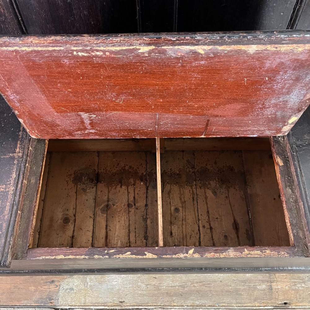 Early 19th C. Pine Box Settle View III