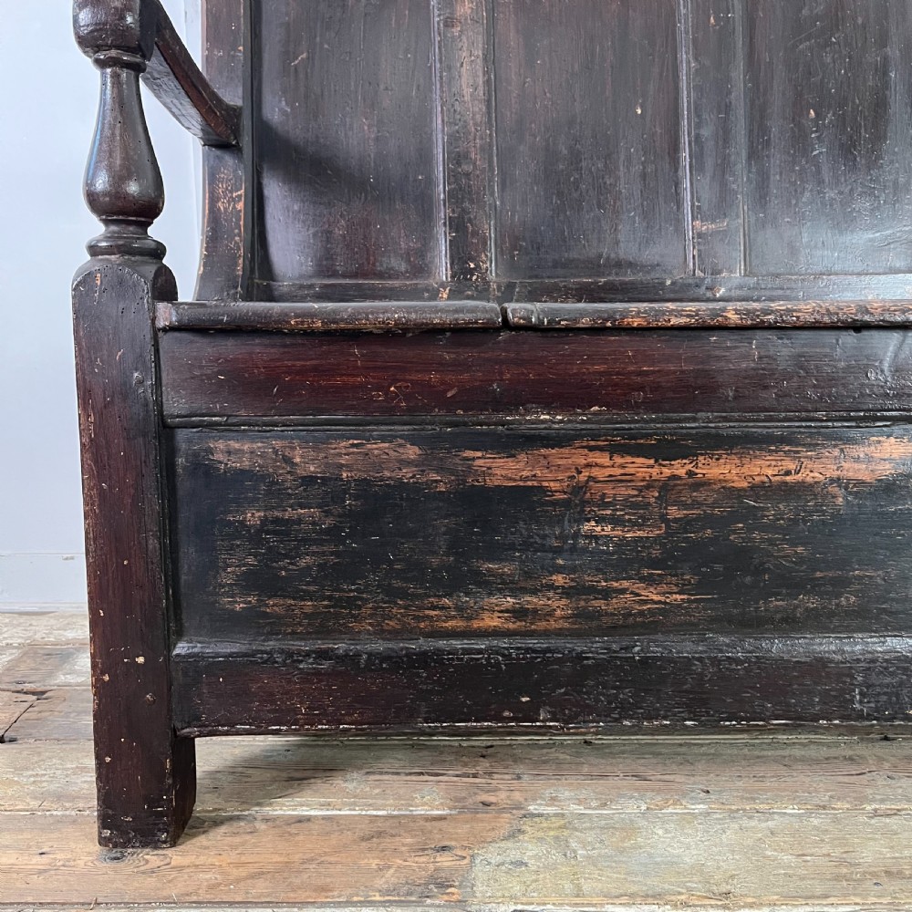 Early 19th C. Pine Box Settle View VI