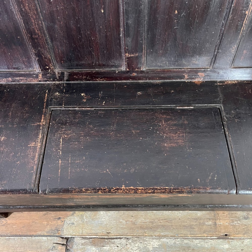 Early 19th C. Pine Box Settle View VII