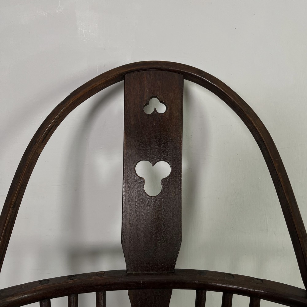 Late 18th C. Elm Stick Back Windsor View VII