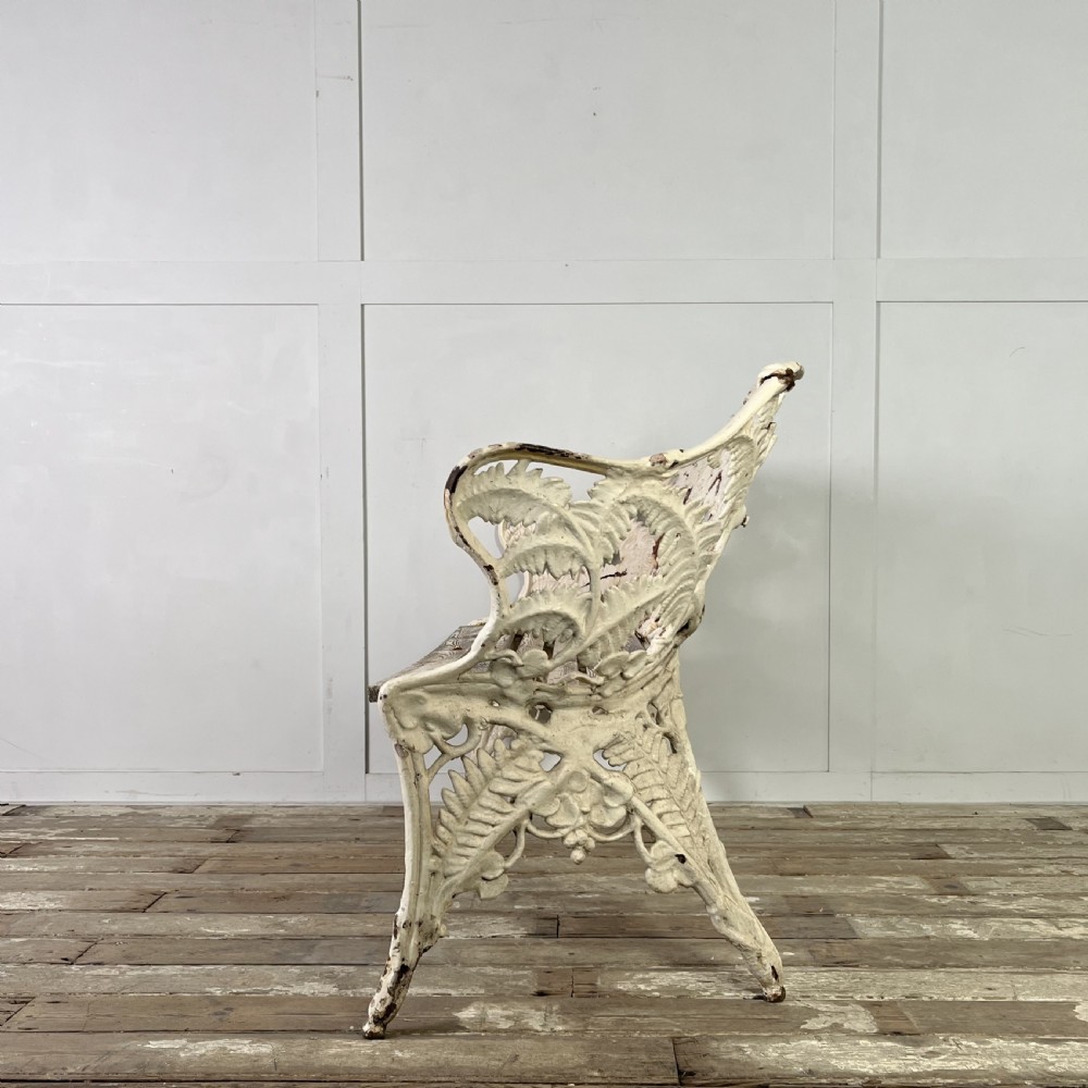 Early 20th C. Cast Iron Bench in the Coalbrookdale Fern and Blackberry Pattern View IX