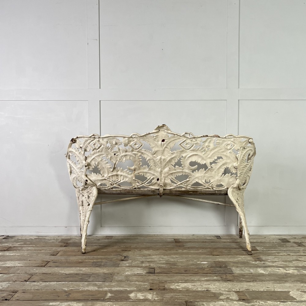 Early 20th C. Cast Iron Bench in the Coalbrookdale Fern and Blackberry Pattern View XI