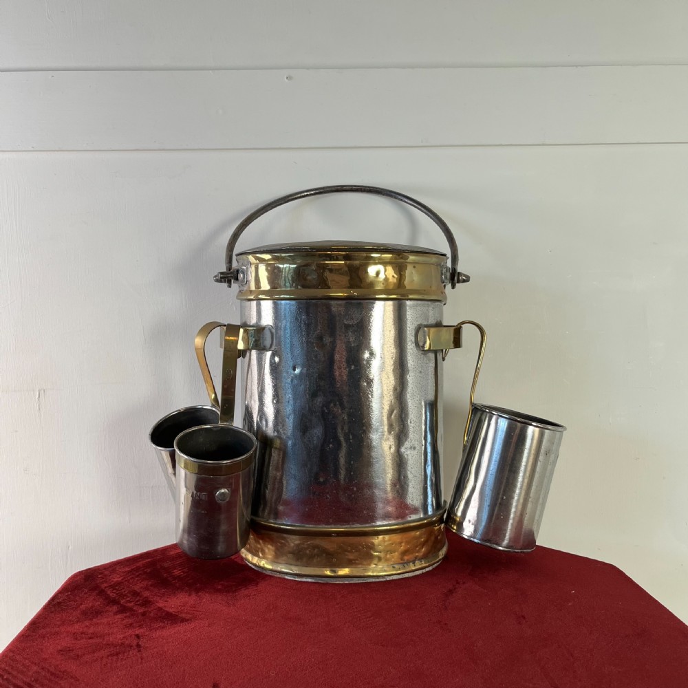 Large Victorian Milk Pail with Measures View II
