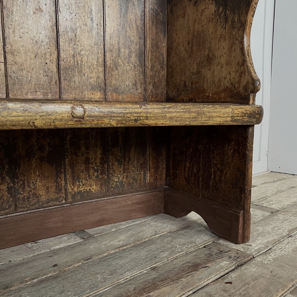 Mid 19th C. Pine Barrel Back Settle View V