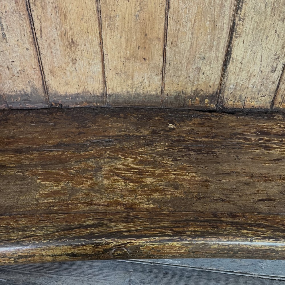 Mid 19th C. Pine Barrel Back Settle View VIII