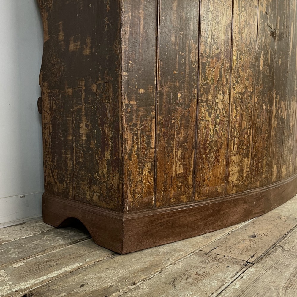 Mid 19th C. Pine Barrel Back Settle View XIII