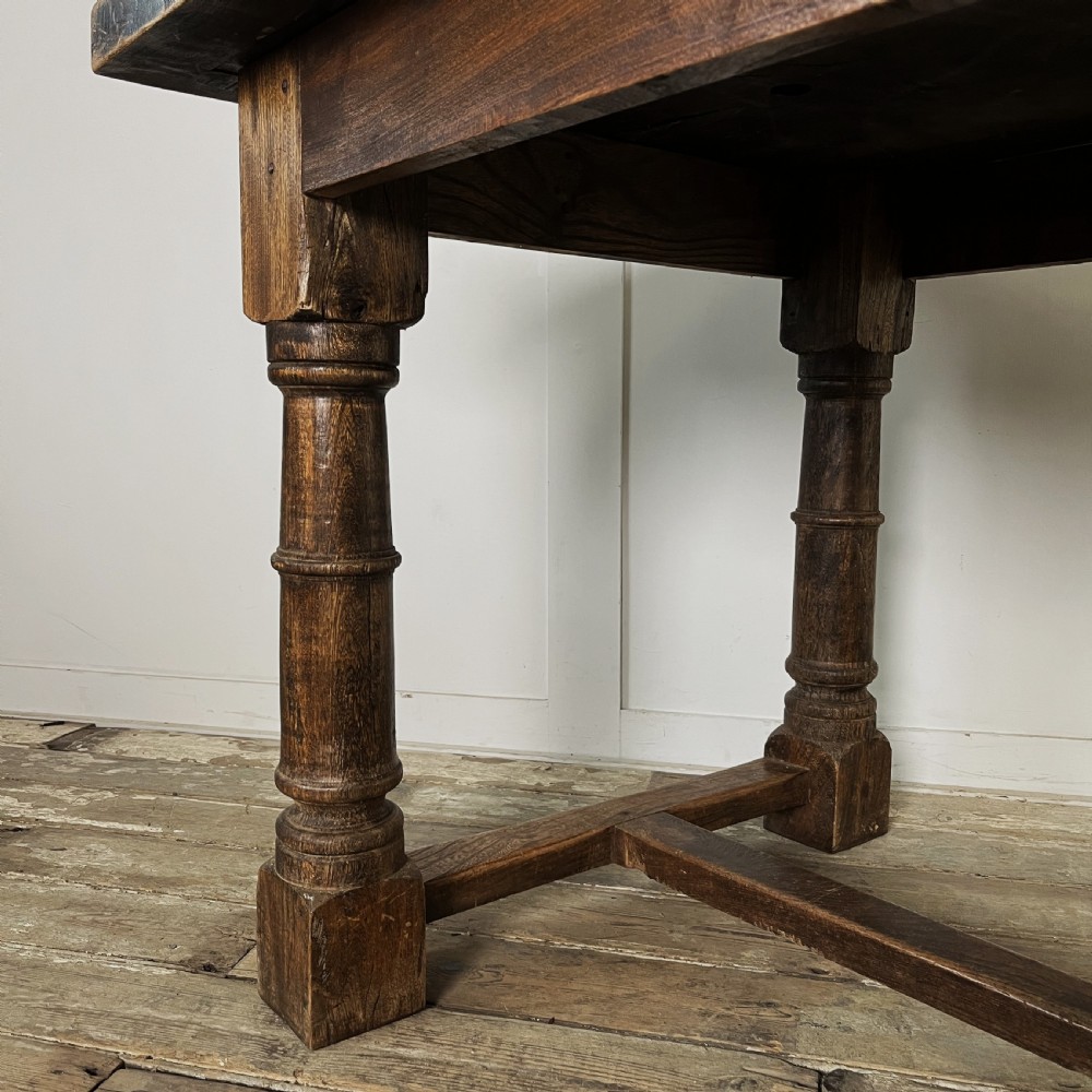 Early 20th C. Oak Dining Table View X