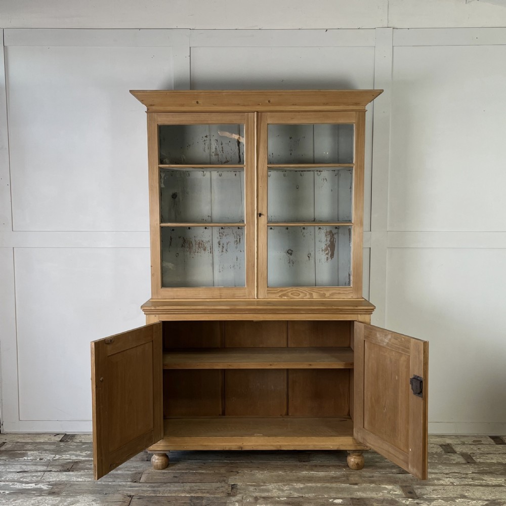 Victorian Pine Glazed Cupboard View II
