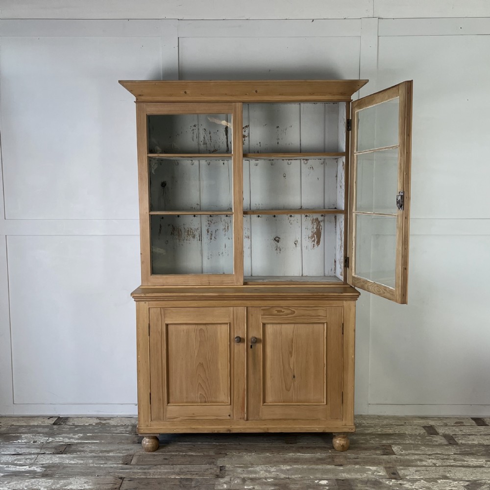 Victorian Pine Glazed Cupboard View III