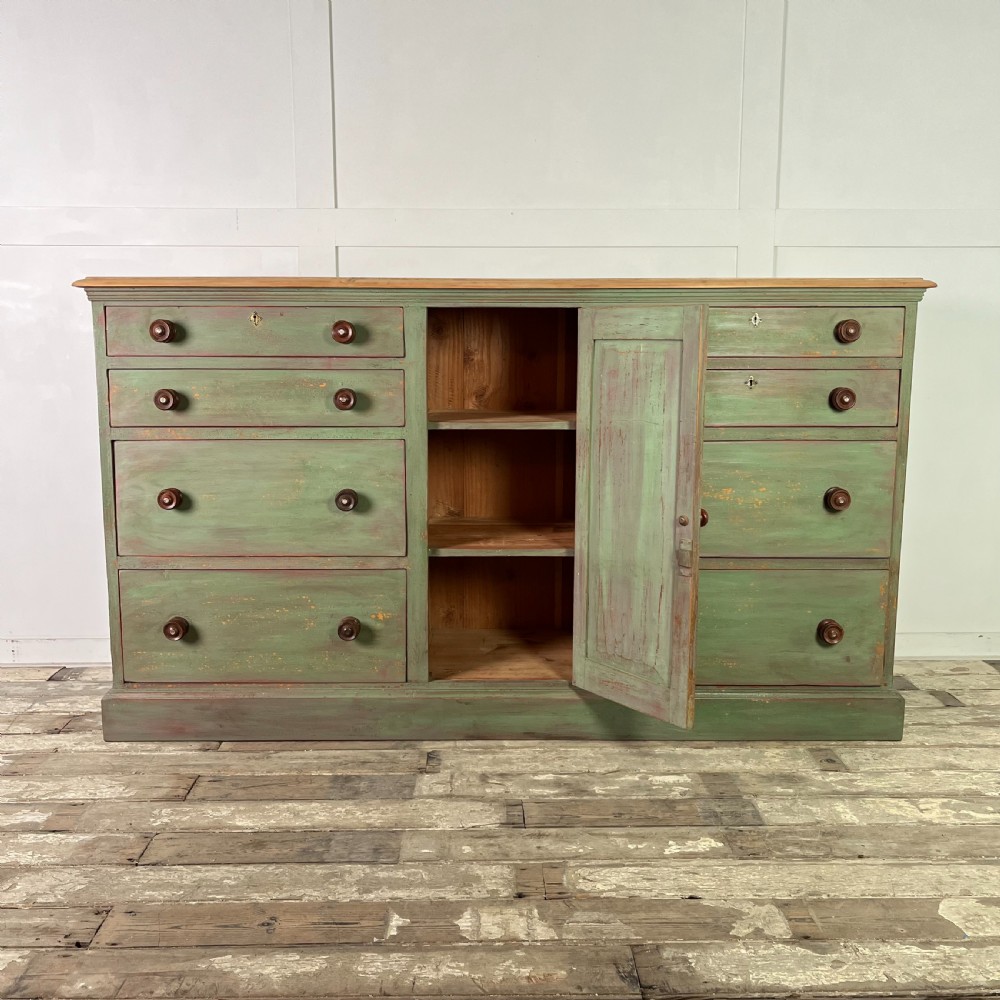 19th C. Painted Pine Kitchen Base View II