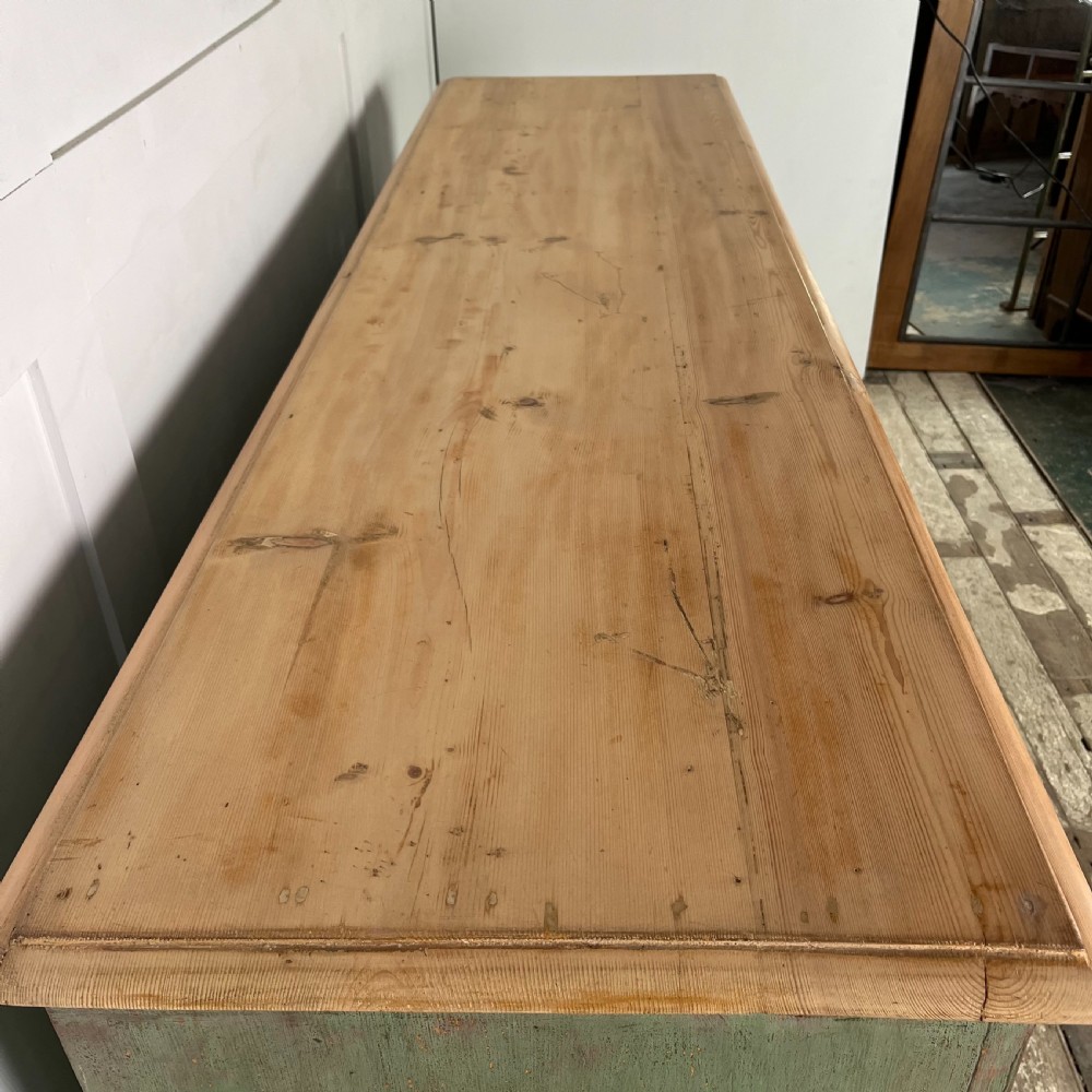 19th C. Painted Pine Kitchen Base View VII