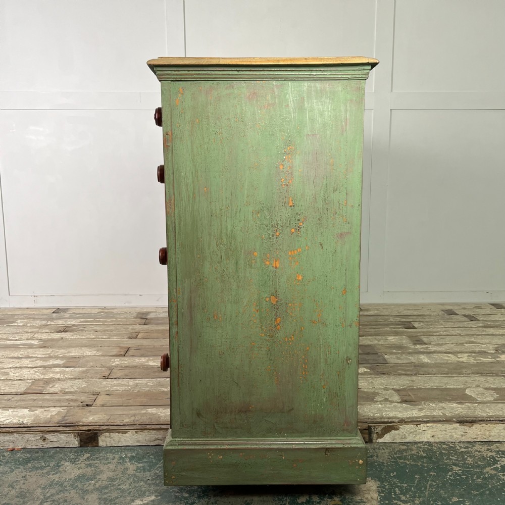 19th C. Painted Pine Kitchen Base View X