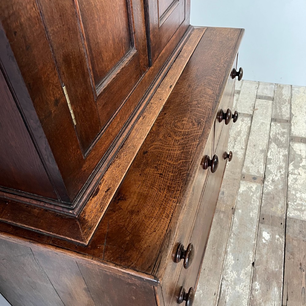 Georgian Oak Cupboard on Chest View IX