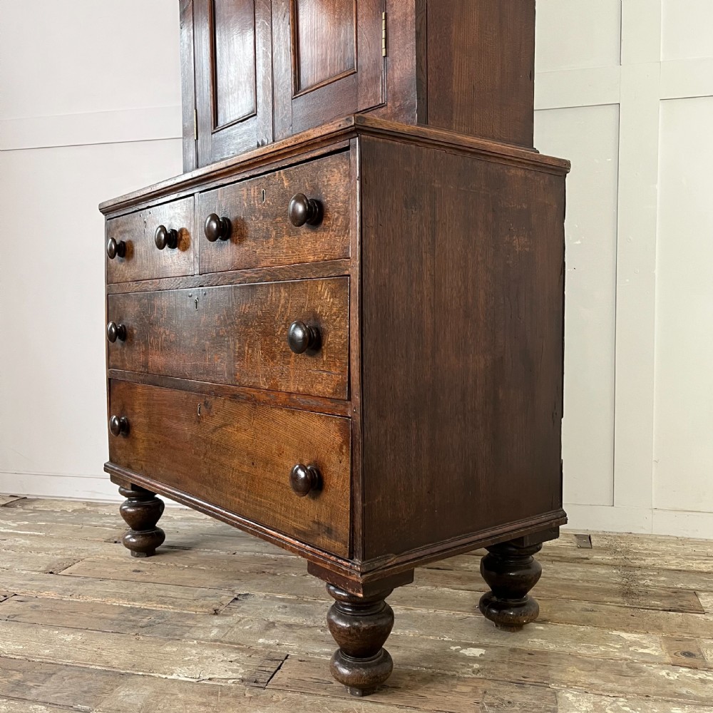 Georgian Oak Cupboard on Chest View XII