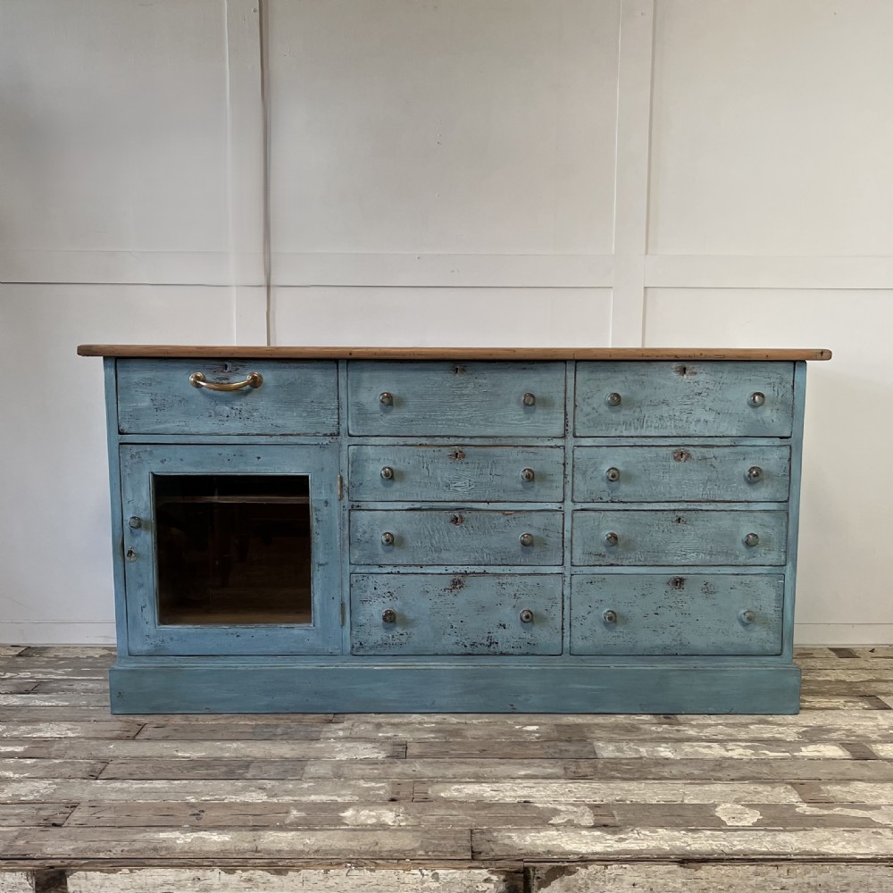 Victorian Painted Pine Shop Counter
