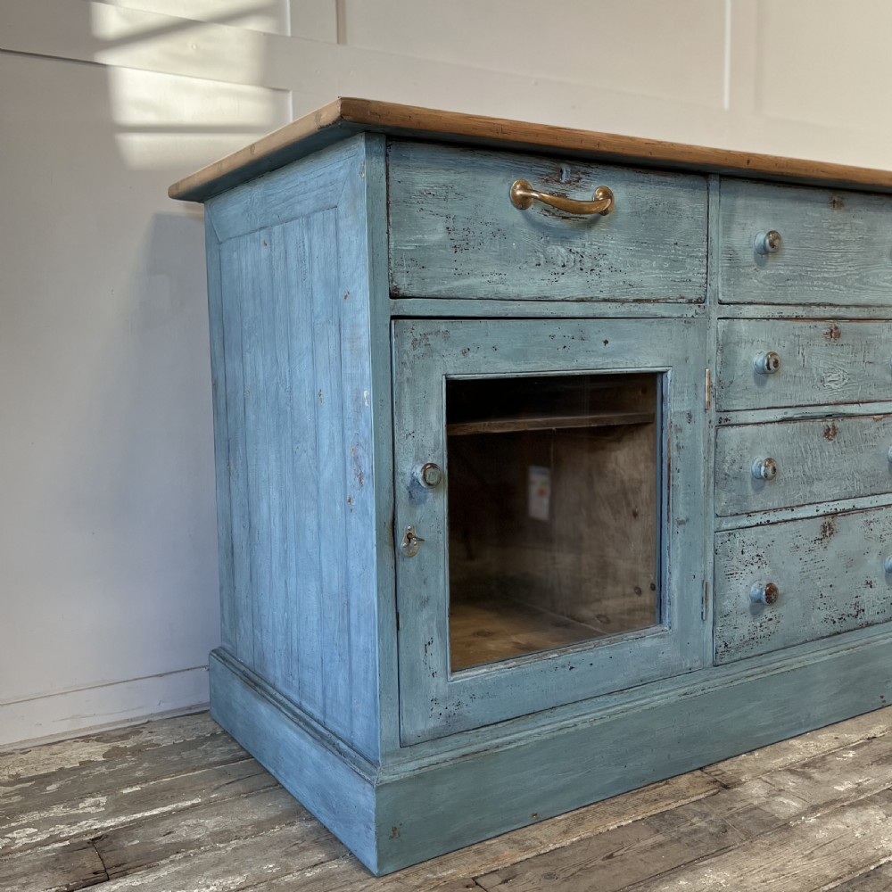 Victorian Painted Pine Shop Counter View III