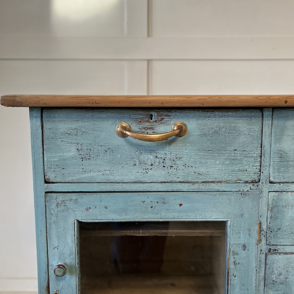 Victorian Painted Pine Shop Counter View IV