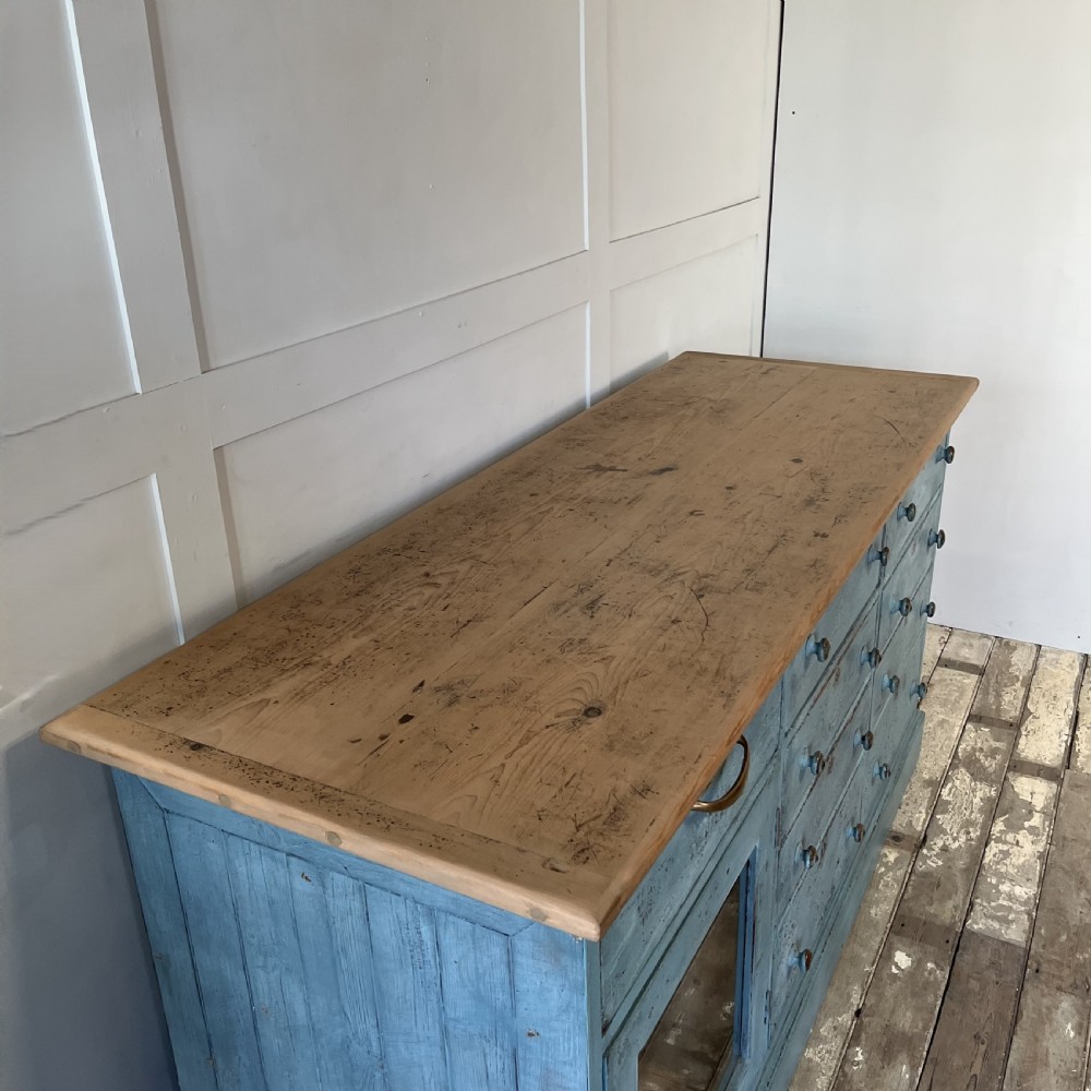 Victorian Painted Pine Shop Counter View IX