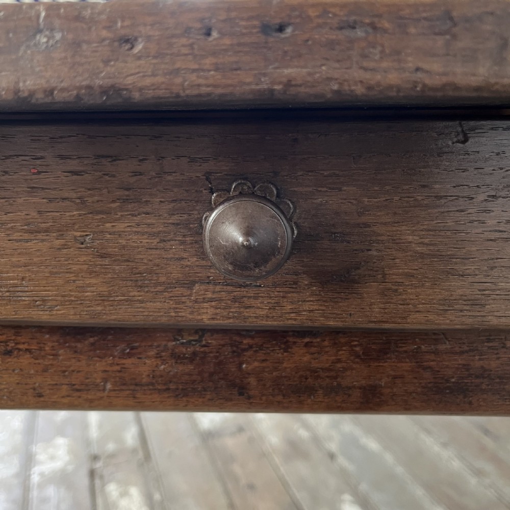 Antique 19th C. French Farmhouse Kitchen Table View X