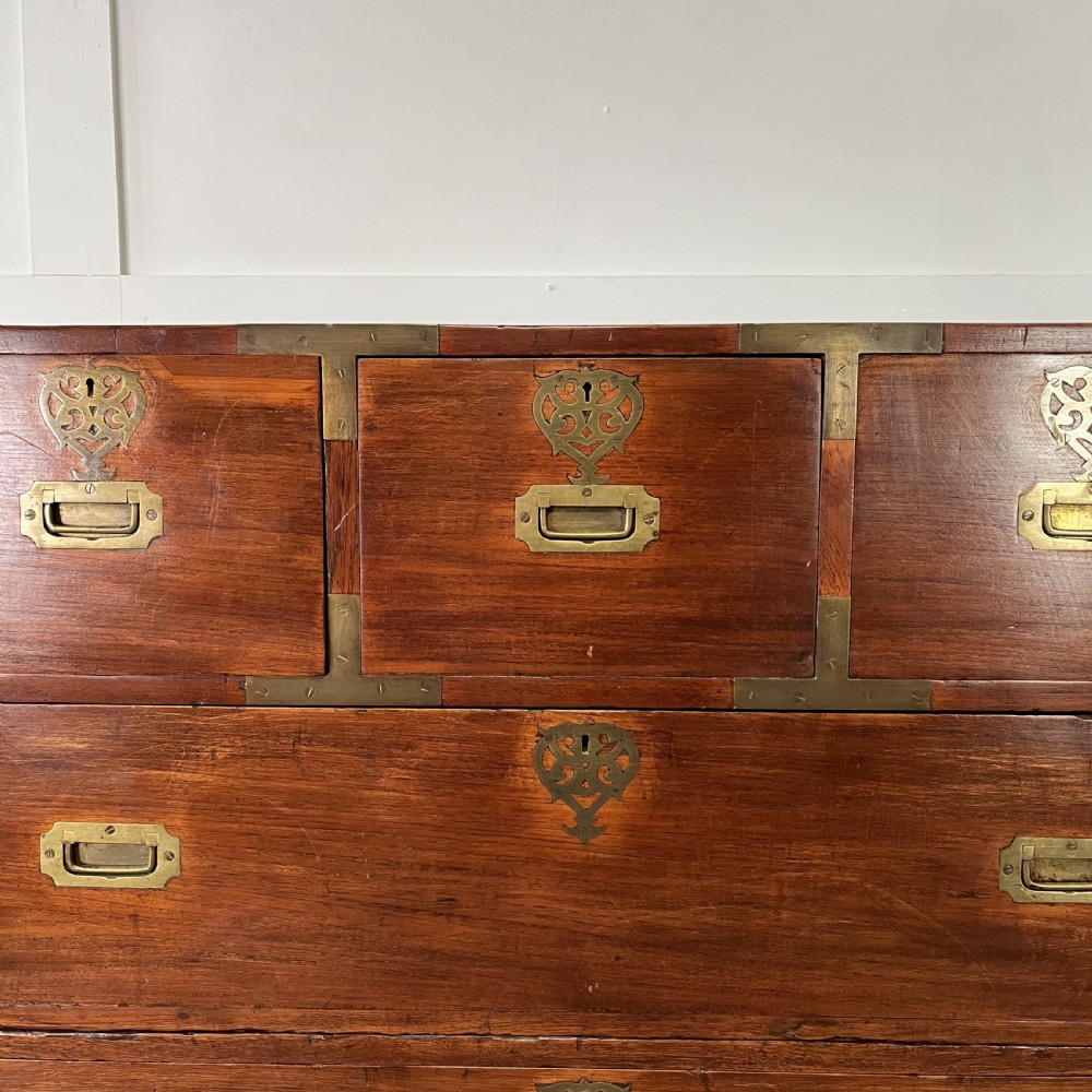 19th C. Mahogany Campaign Chest of Drawers View III