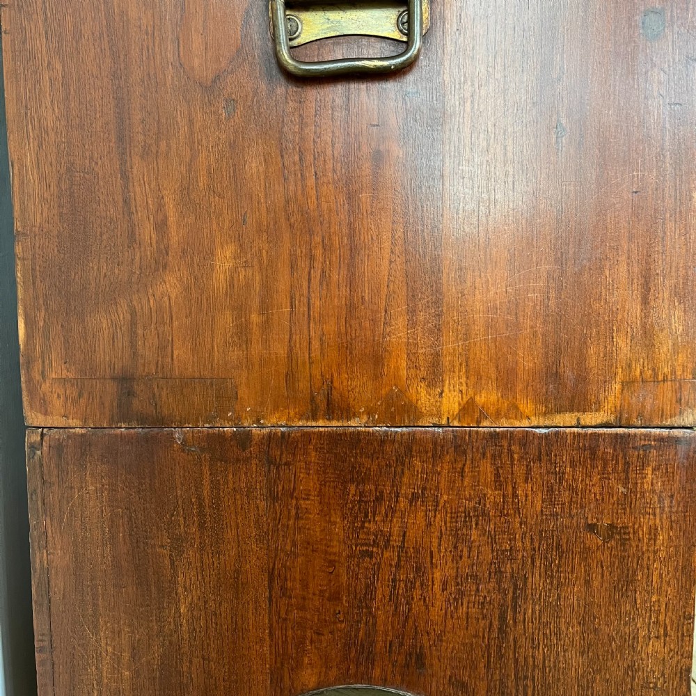 19th C. Mahogany Campaign Chest of Drawers View X