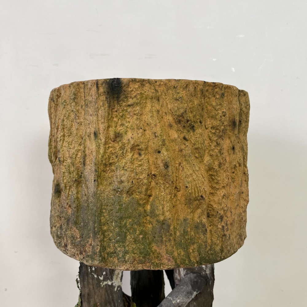 19th C. Terracotta Faux Bois Planter View V
