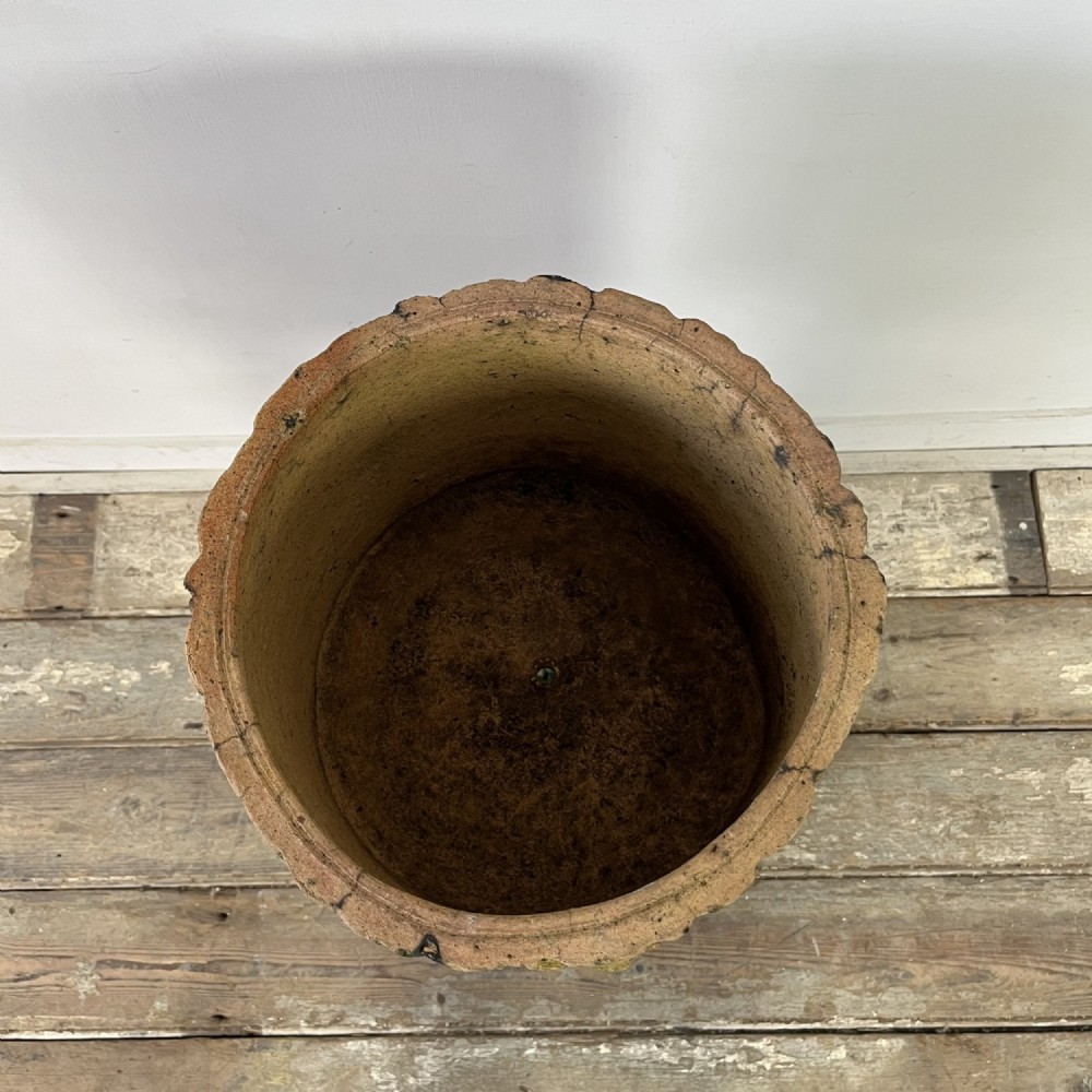 19th C. Terracotta Faux Bois Planter View VI
