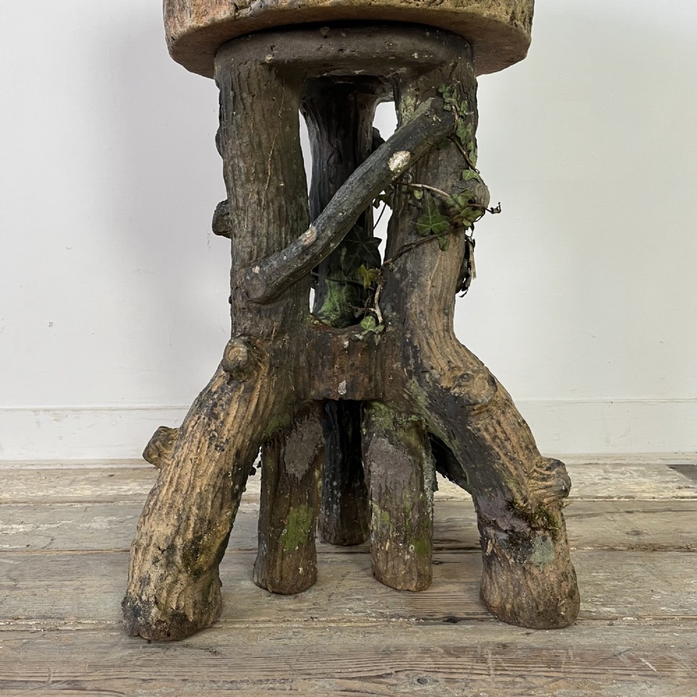19th C. Terracotta Faux Bois Planter View VII