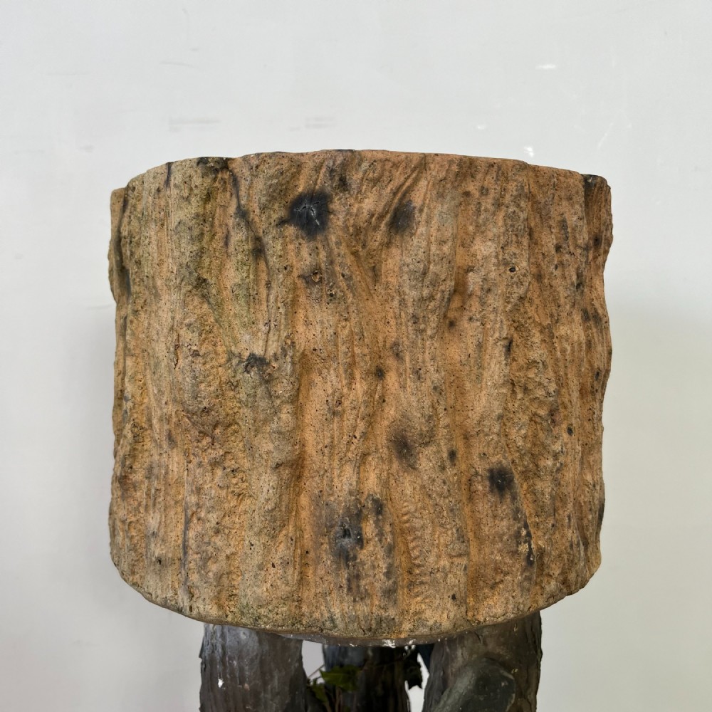 19th C. Terracotta Faux Bois Planter View XI