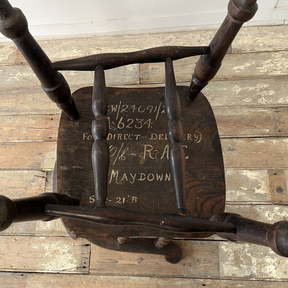 19th C. Elm Smokers Bow Armchair View VIII