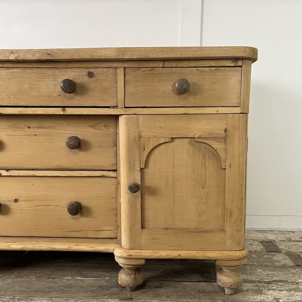Victorian Pine and Sycamore Kitchen Dresser Base View VI