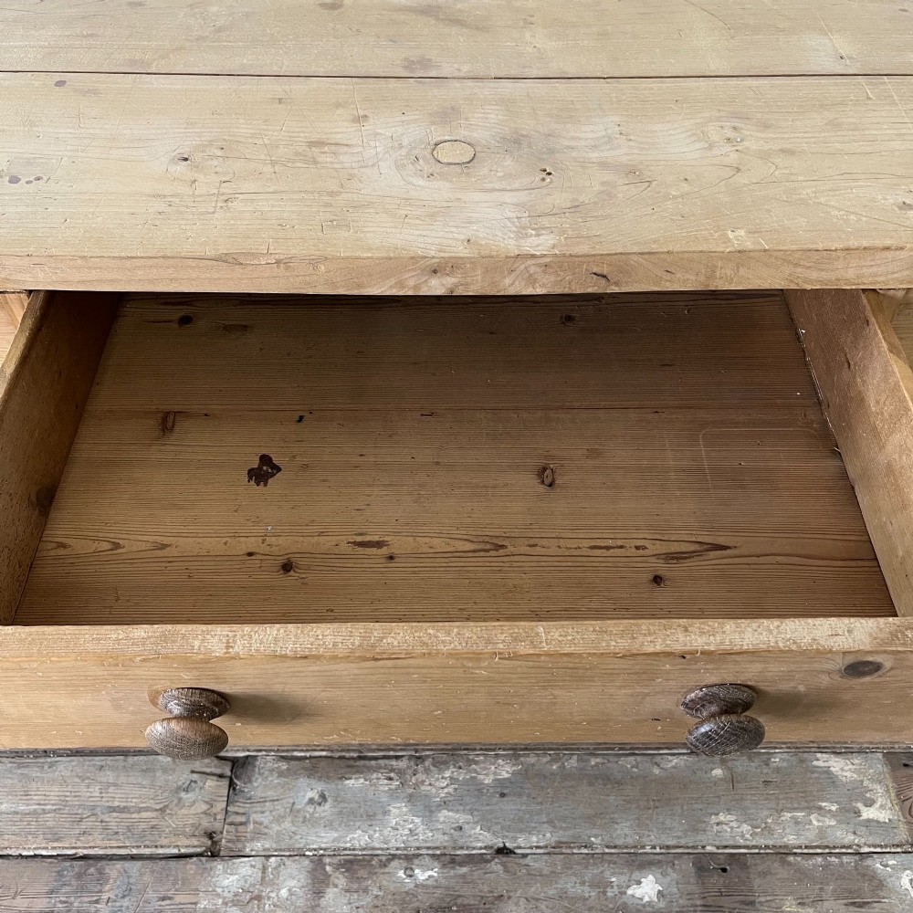 Victorian Pine and Sycamore Kitchen Dresser Base View VII
