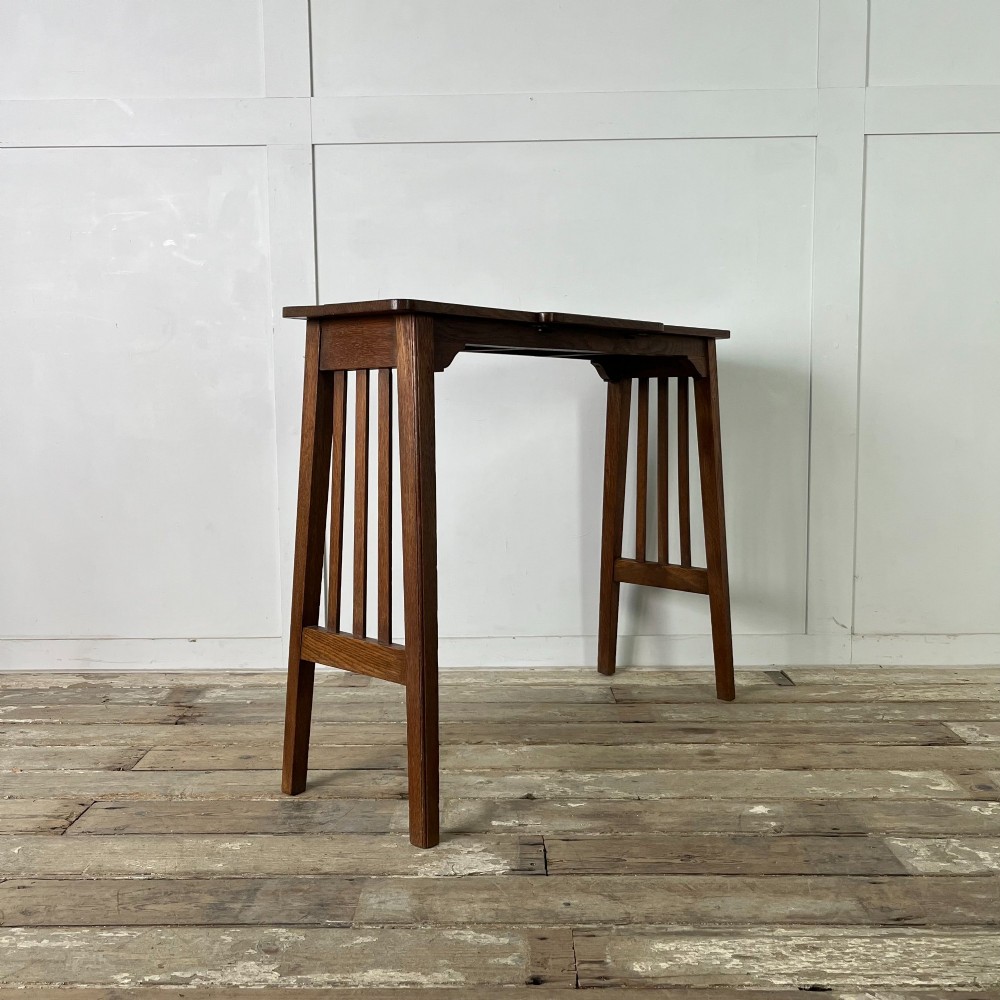 Arts and Crafts Oak Reading Table View X