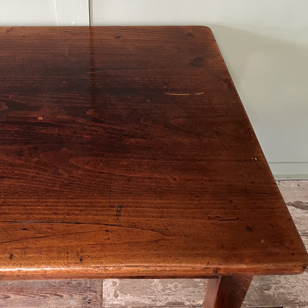19th C. French Cherrywood Farmhouse Table View IX
