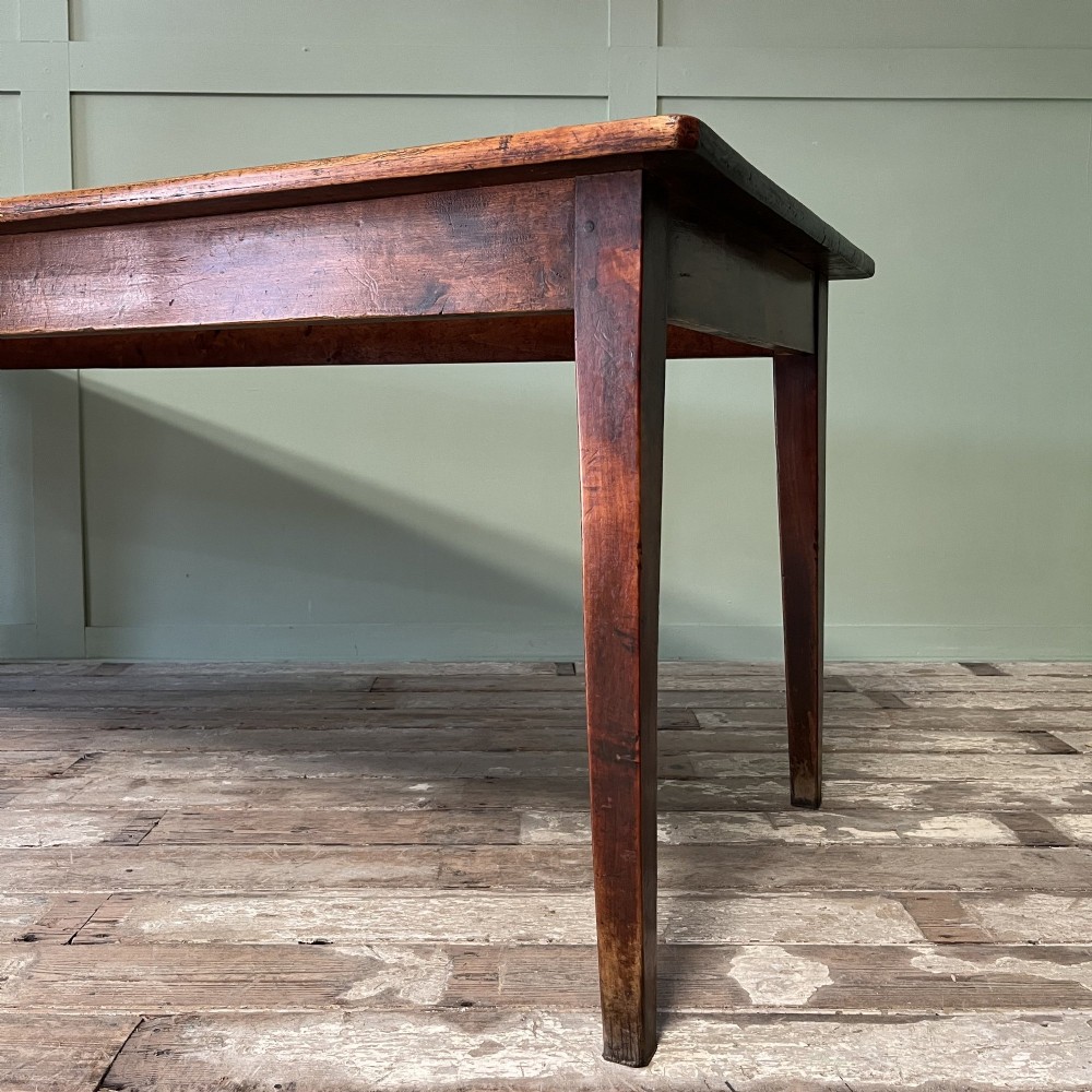 19th C. French Cherrywood Farmhouse Table View XI