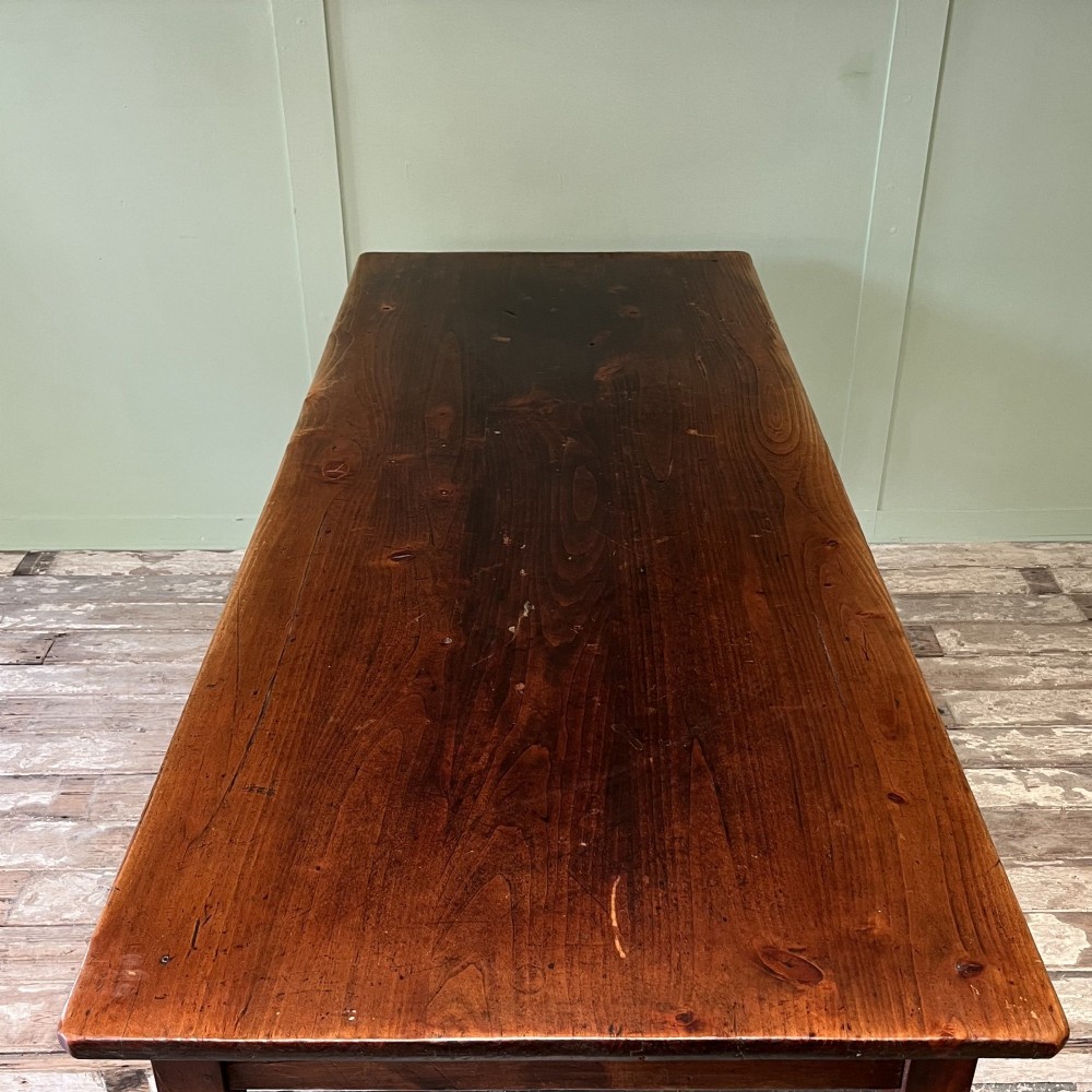 19th C. French Cherrywood Farmhouse Table View XV
