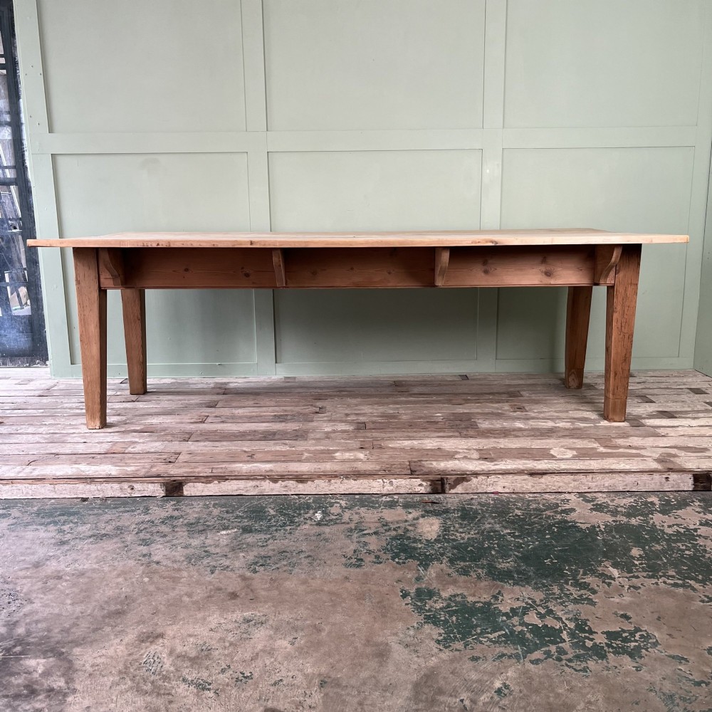 Large Victorian Pine Farmhouse Table