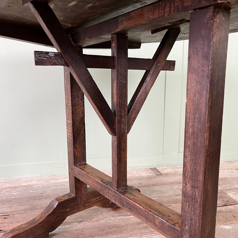 19th C. French Wine Tasting Vendange Table View VII