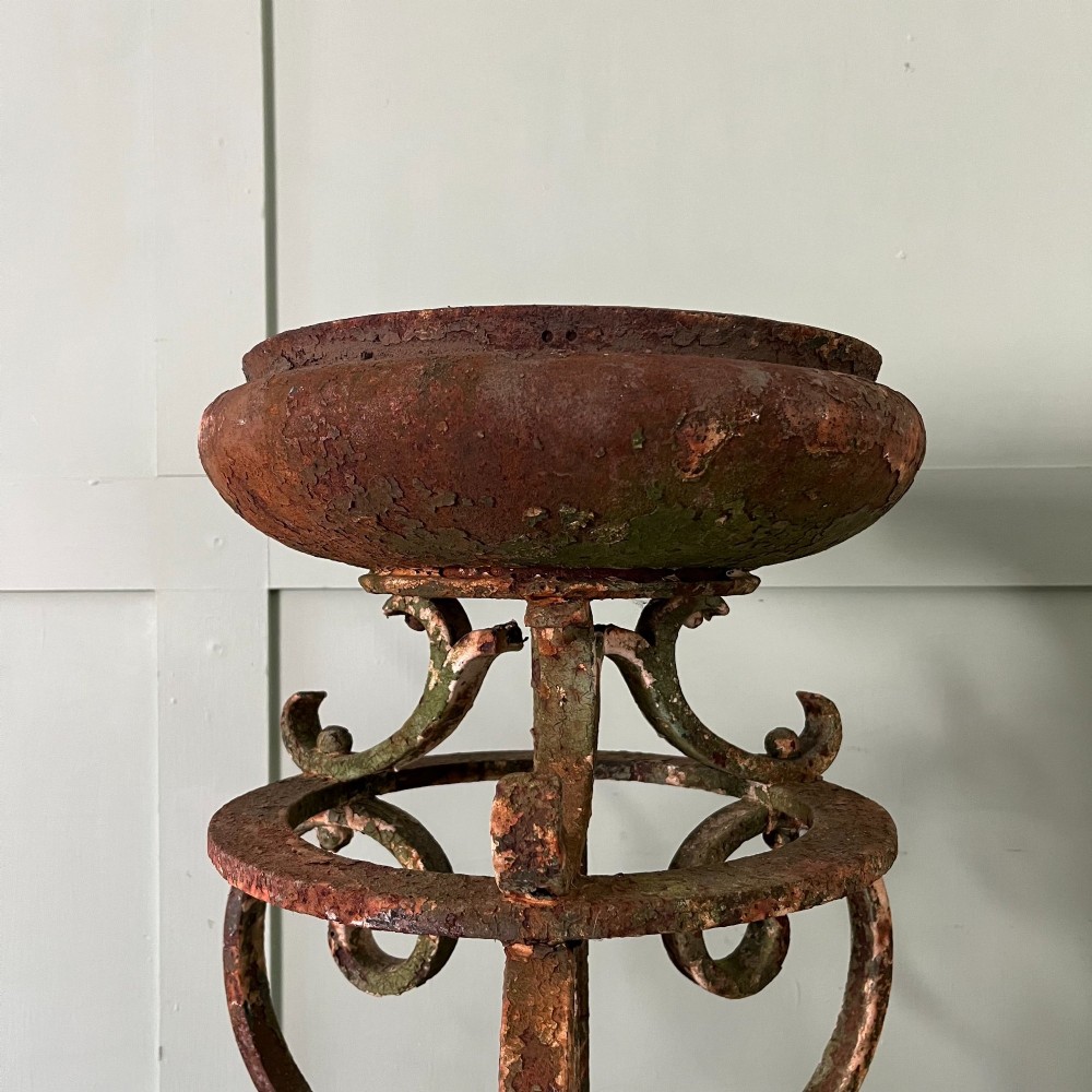 Pair of Tall Antique Victorian Wrought Iron Jardiniere Plant Stands View II